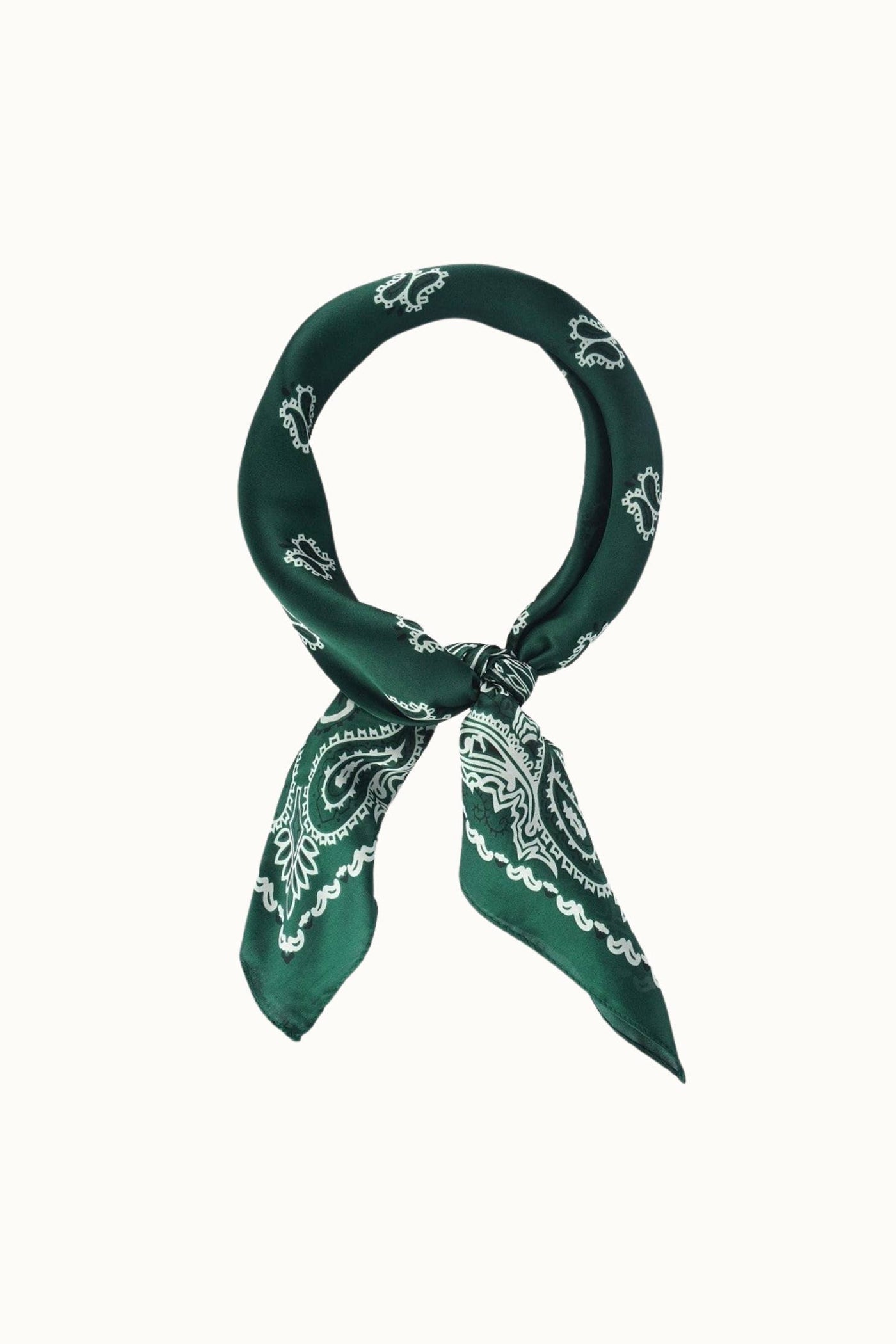 So Silky Satin Neckerchief Scarf - Hunter Green