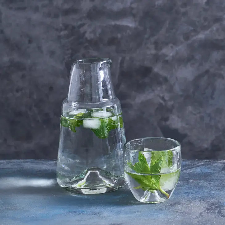 Pebbled Bedside Water Carafe