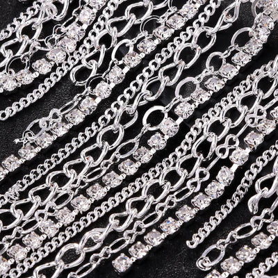 Tassel Hair Clip with Rhinestone Chains