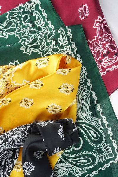 So Silky Satin Neckerchief Scarf - Hunter Green