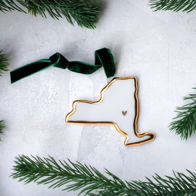 Handmade Porcelain Arkansas Ornament