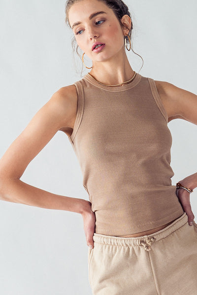Alyssa Soft High Neck Organic Tank