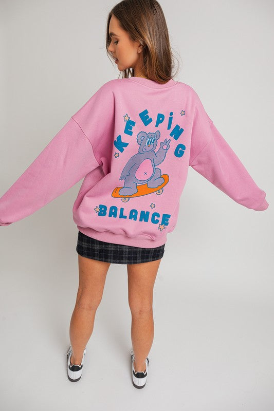 Keeping Balance Oversized Sweatshirt