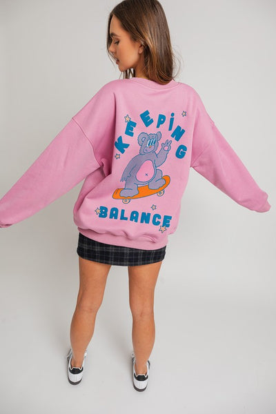 Keeping Balance Oversized Sweatshirt