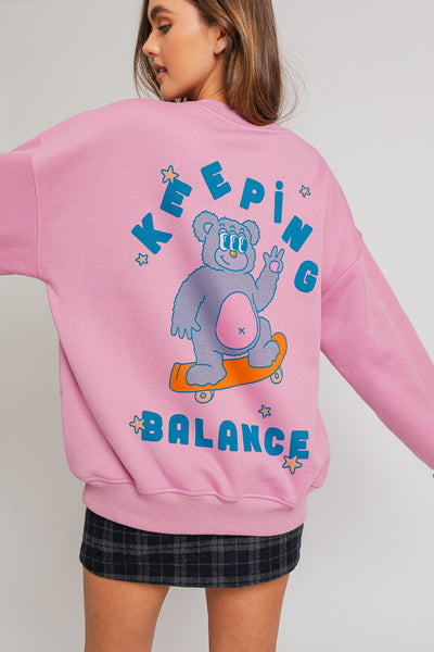 Keeping Balance Oversized Sweatshirt