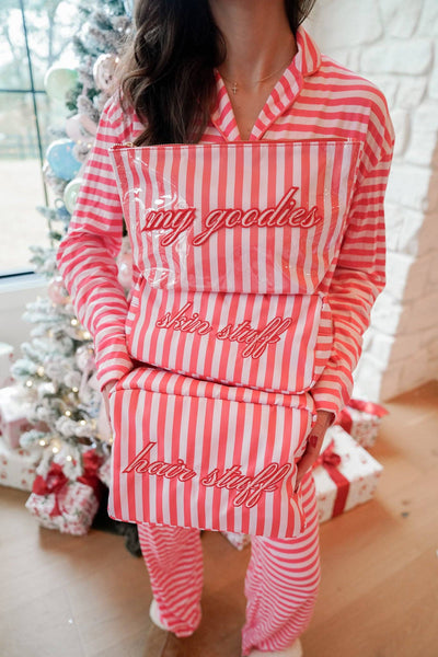Pink & Red Stripes Pajama Set