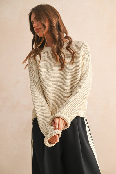 Round Neck Knitted Sweater