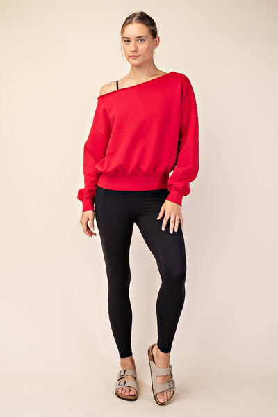 Off Shoulder Sweatshirt
