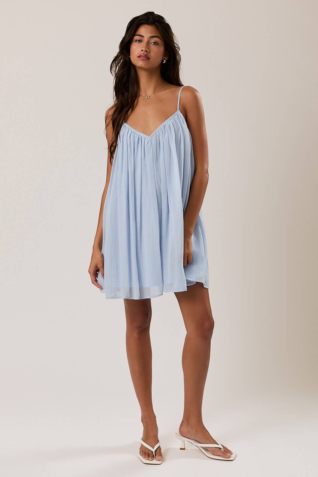 Spaghetti Strap Babydoll Mini Dress – Luxe On Rush
