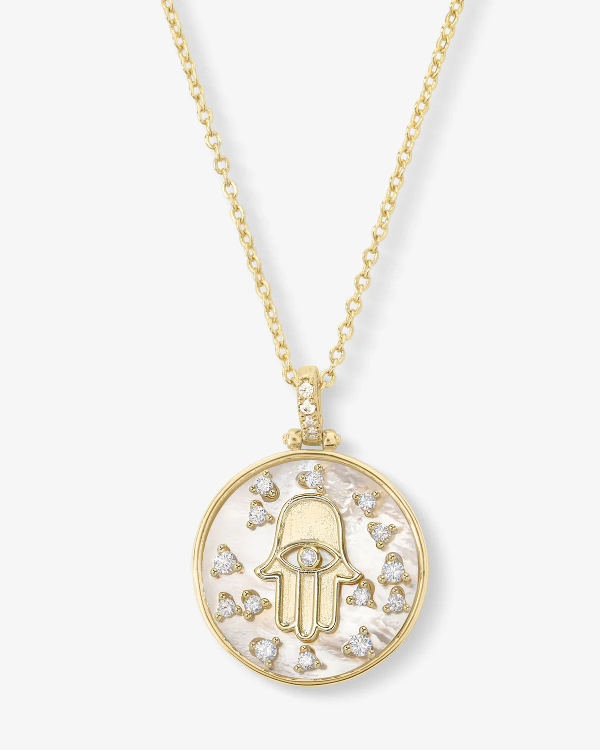 Hamsa Medallion Necklace | Melinda Maria