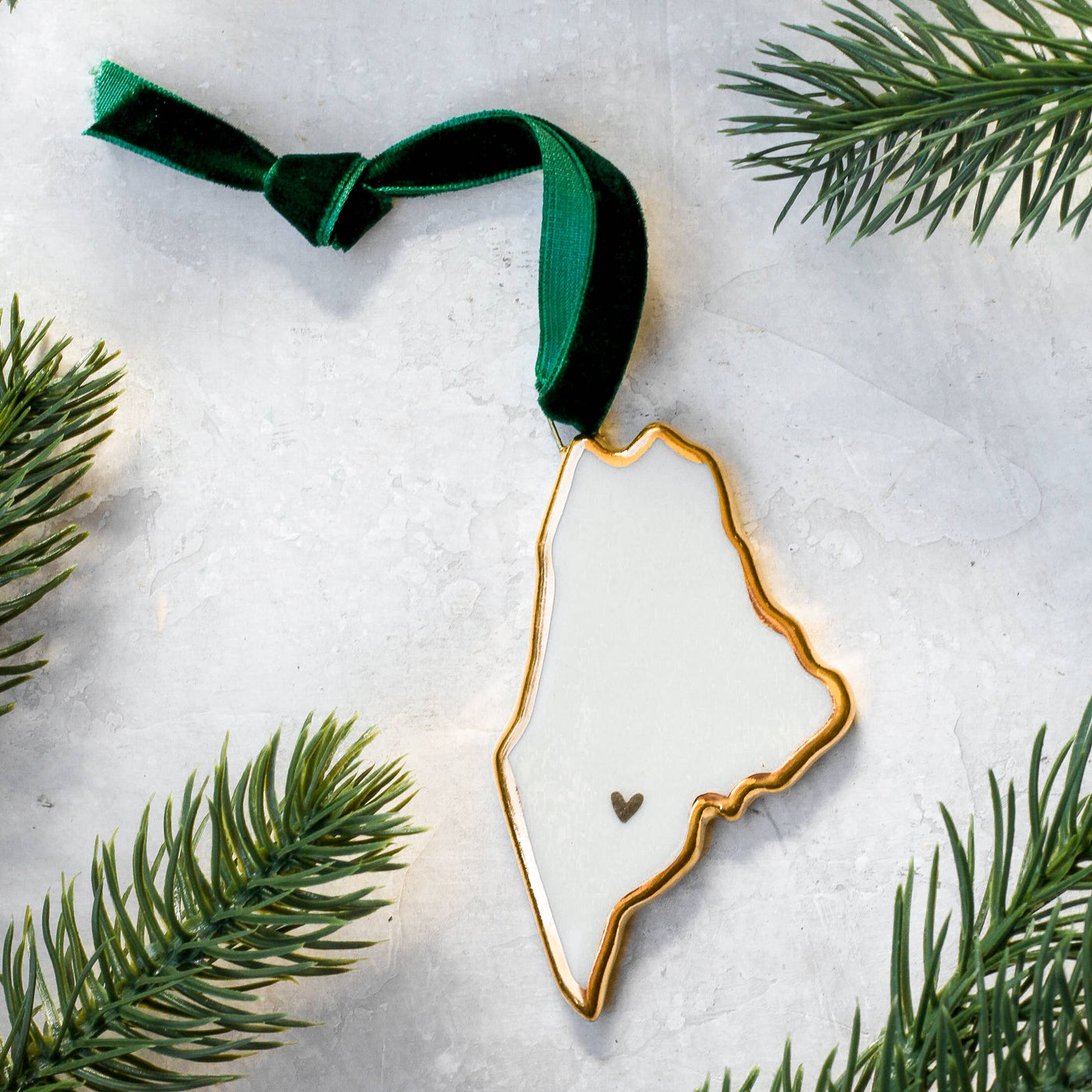 Handmade Porcelain Arkansas Ornament