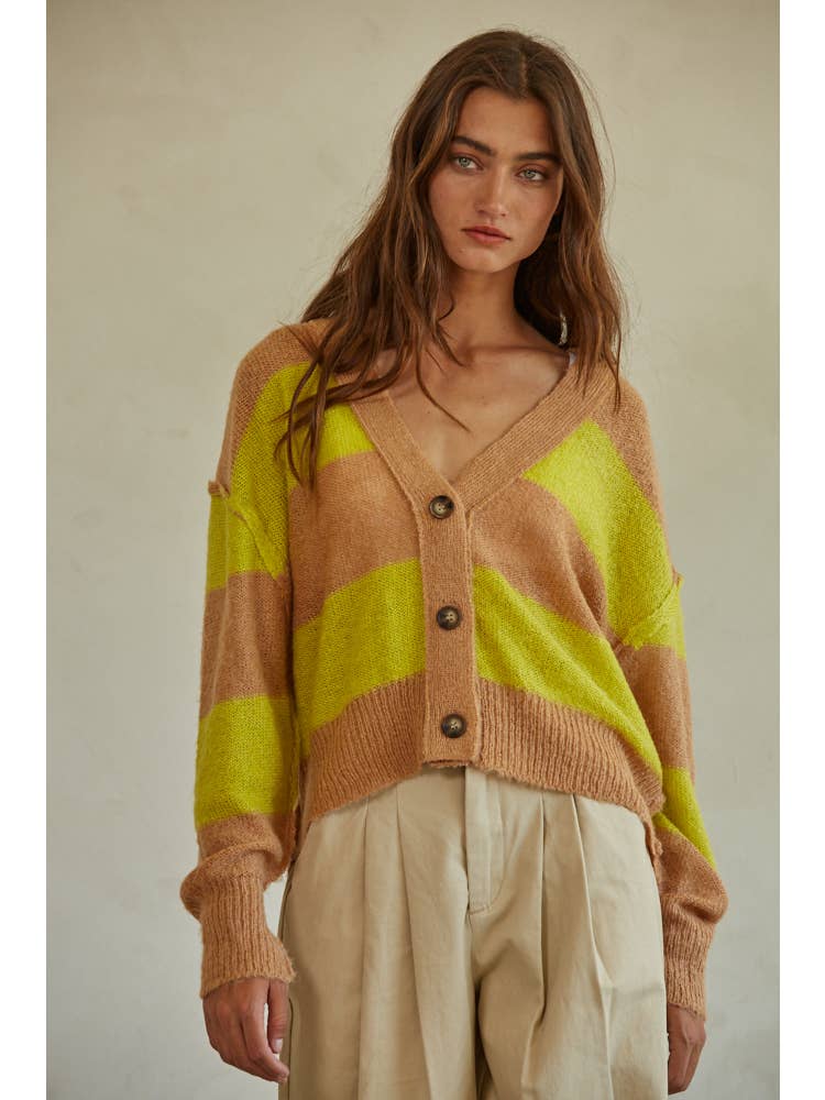Izzy Striped Convertible Cardigan Top
