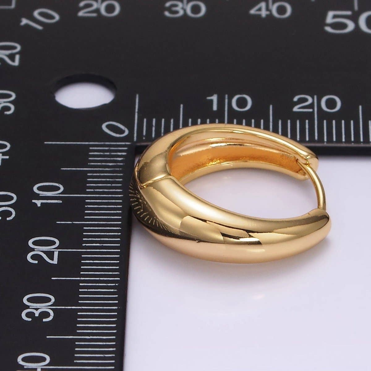 16K Gold Filled Dome Minimalist Huggies