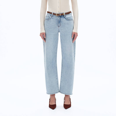 Mid Rise Barrel Denim Jean | Bayeas