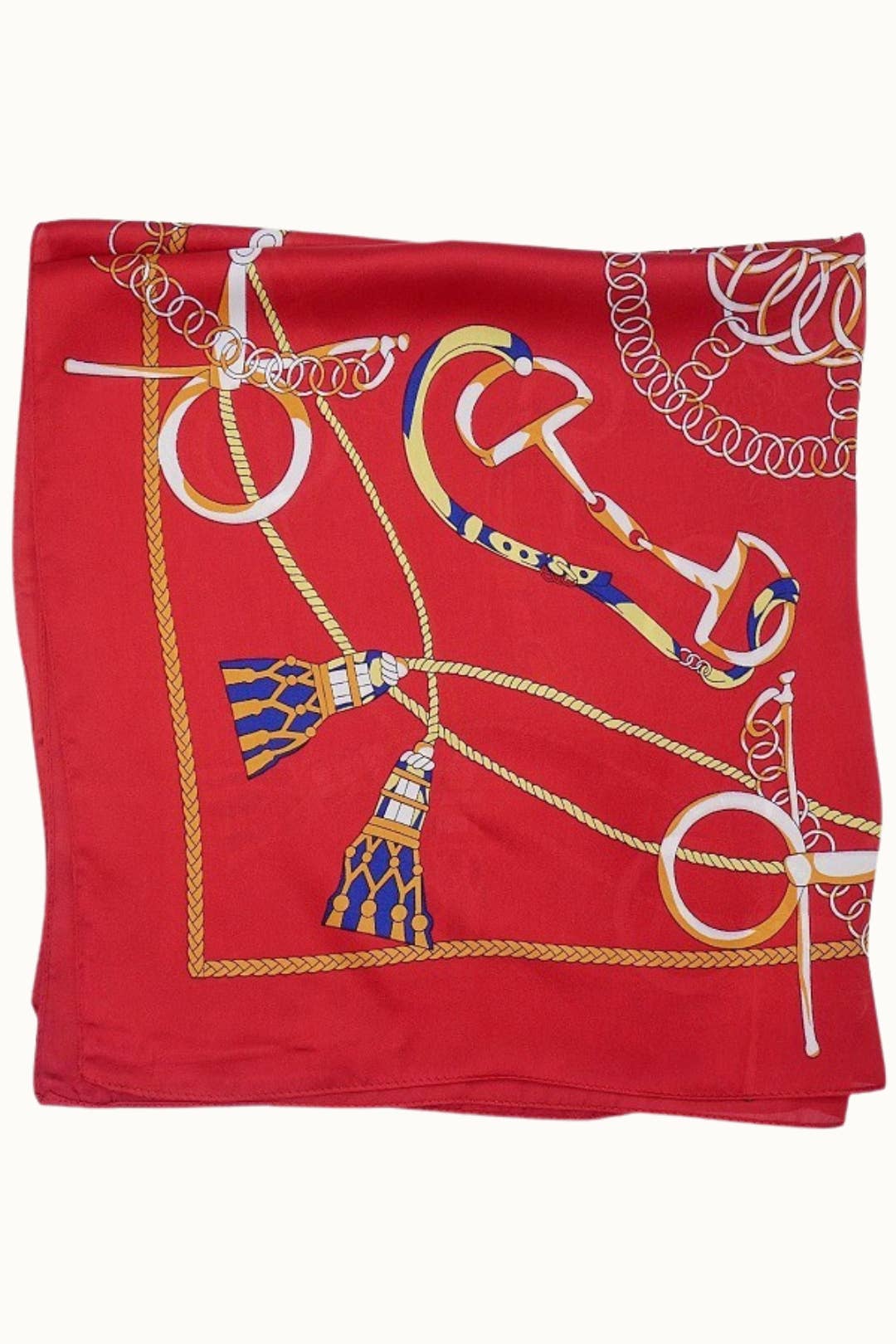 So Silky Satin Neckerchief Scarf - Red