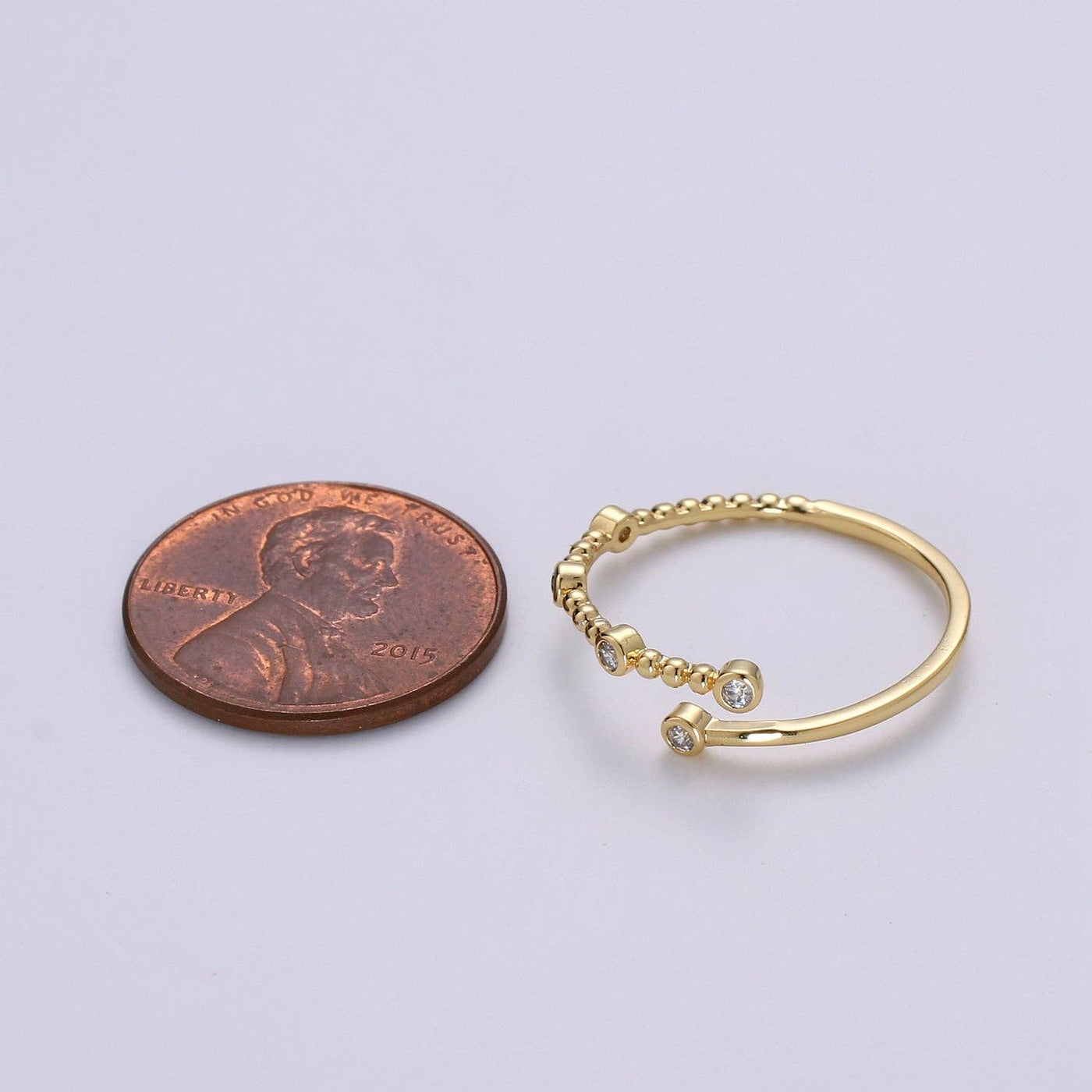 Adjustable Dainty Bubble Ring
