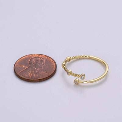 Adjustable Dainty Bubble Ring