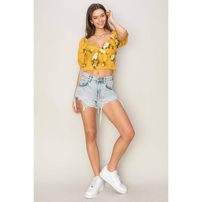 Flirty Floral Crop Top