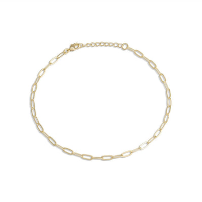 Classic Paperclip Link Anklet