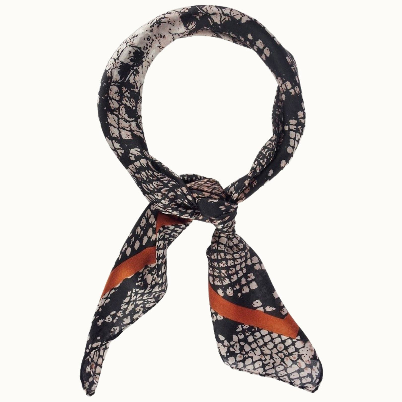 So Silky Satin Neckerchief Scarf - Rust