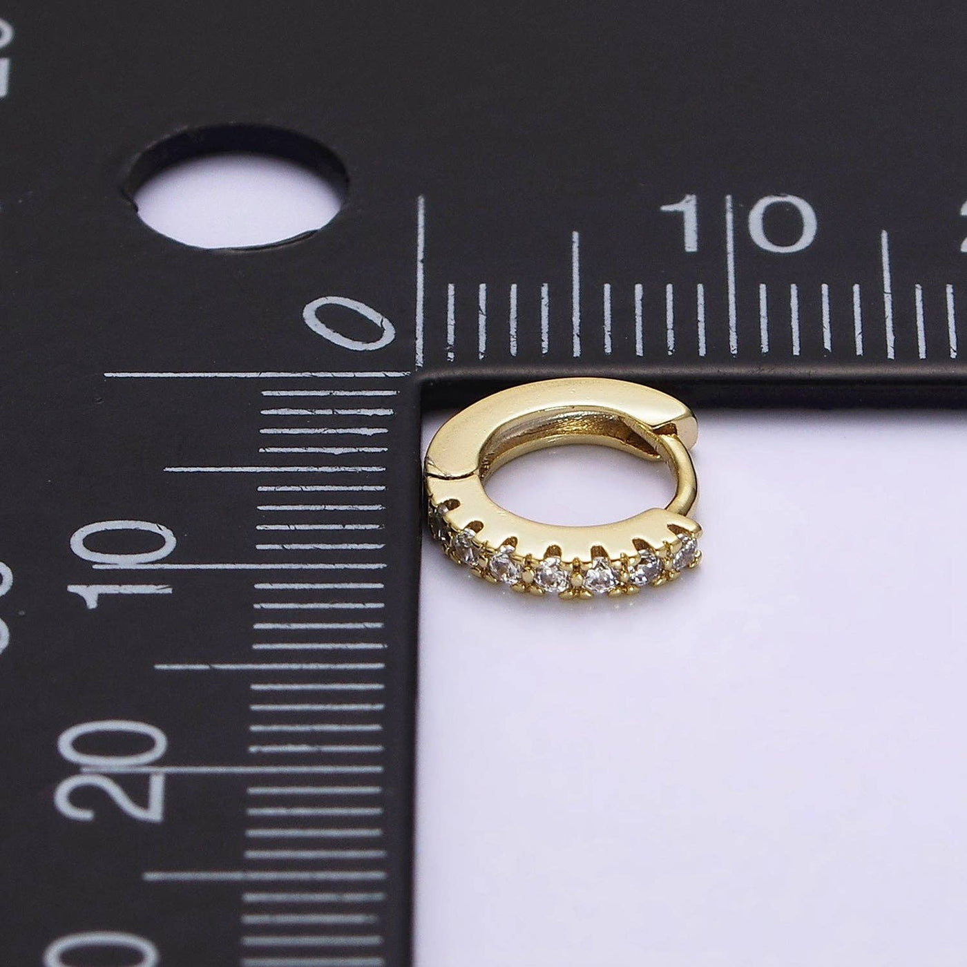 Mini Pave Huggie