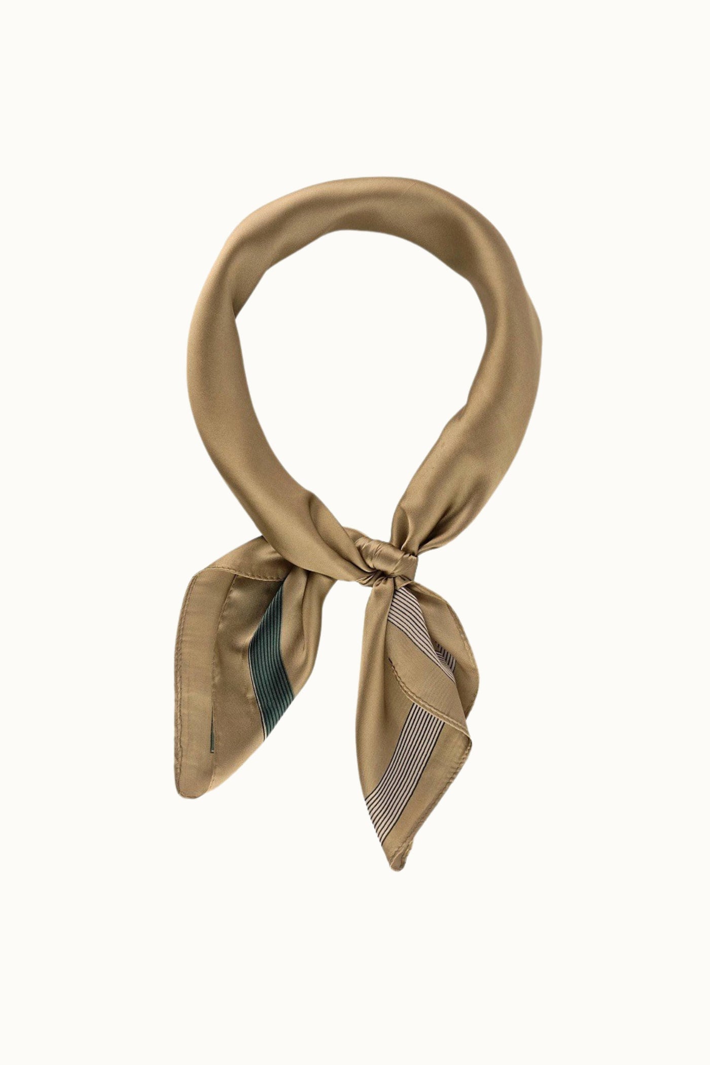 So Silky Satin Neckerchief Scarf - Taupe