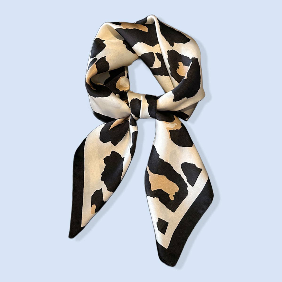 Leopard Print Satin Hair Scarf