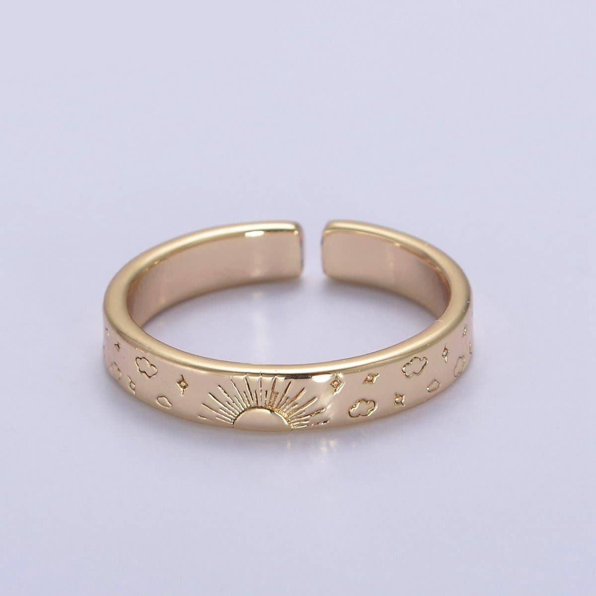 Adjustable Gold Celestial Astronomy Ring