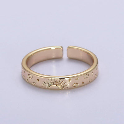 Adjustable Gold Celestial Astronomy Ring