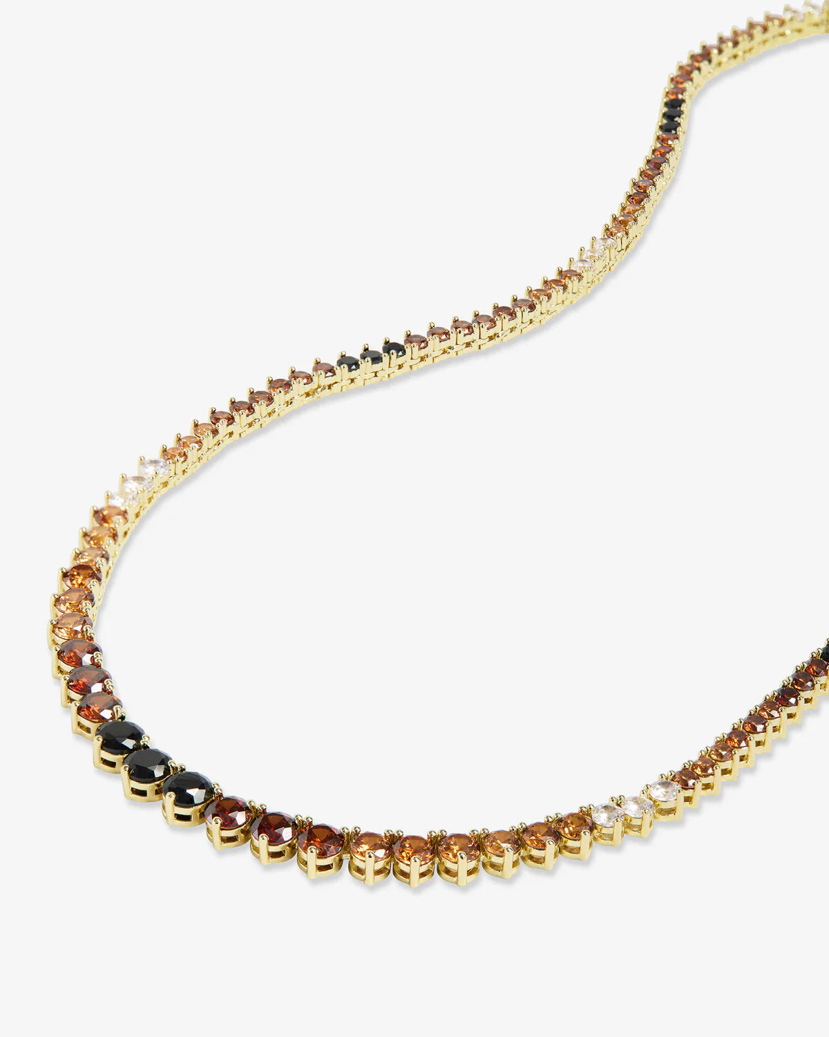 Not Your Basic Graduated Black Ombré Tennis Necklace 16" | Melinda Maria