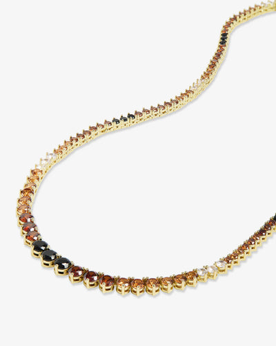 Not Your Basic Graduated Black Ombré Tennis Necklace 16" | Melinda Maria