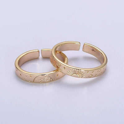 Adjustable Gold Celestial Astronomy Ring