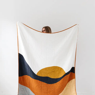 Sunset Muslin Gauze Throw Blanket