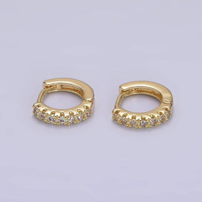 14K GoldFilled 10mm CZ Huggie Earrings