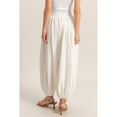 Double Gauze High-Waist Baggy Pants