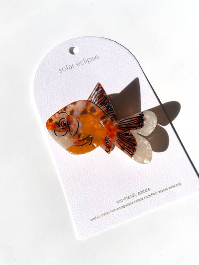 Hand-painted Goldfish Claw Hair Clip | Eco-Friendly