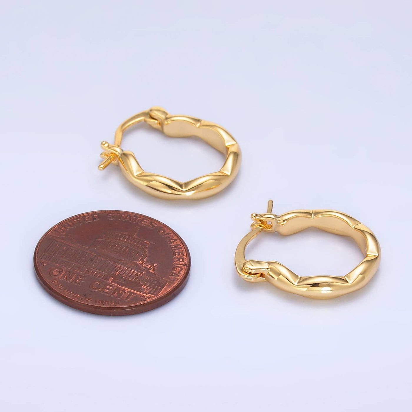 Twisted Gold Hoop Earrings