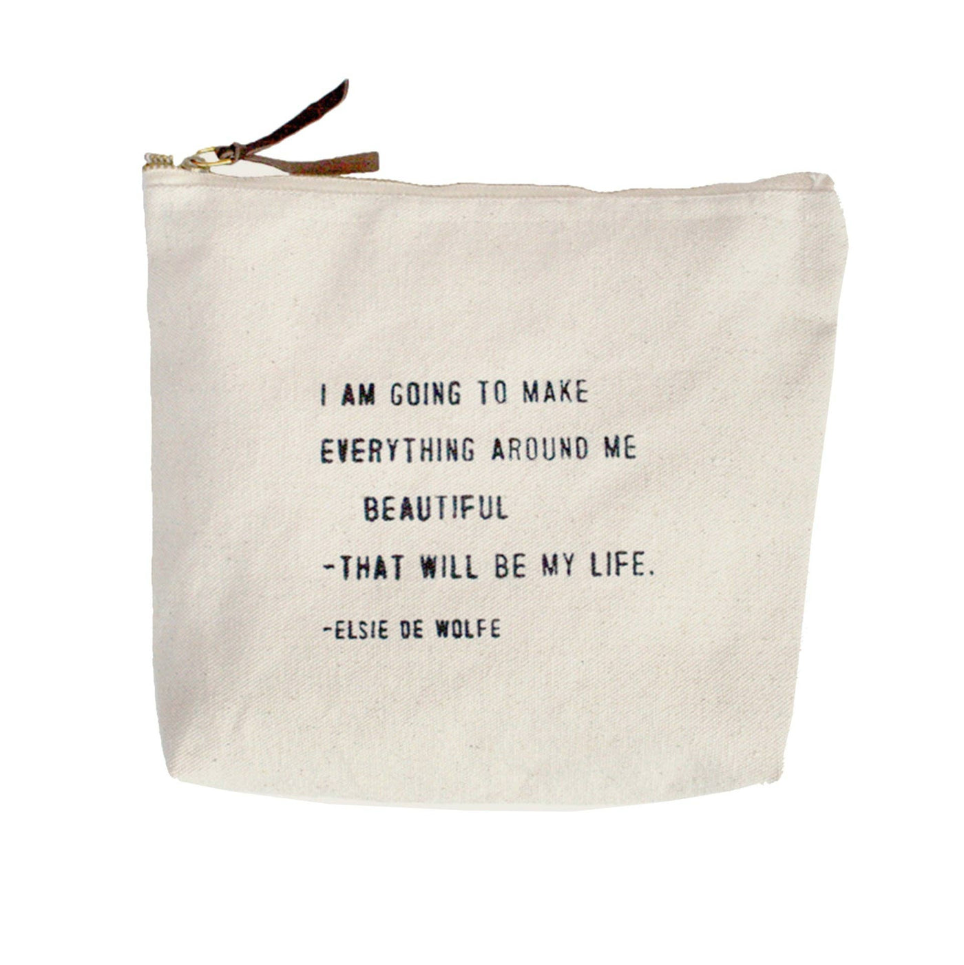 Elsie de Wolfe Canvas Zip Bag