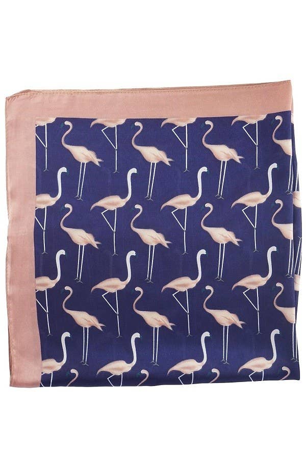 So Silky Satin Neckerchief Scarf - Flamingo