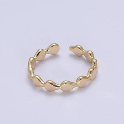 Minimalist Geometric Abstract Stacking Ring