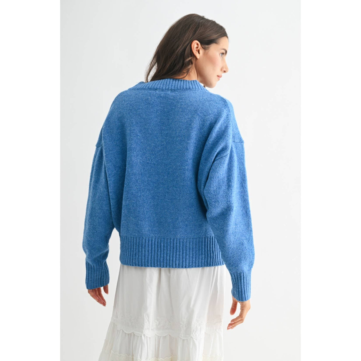 Cozy V-Neck Knit Sweater