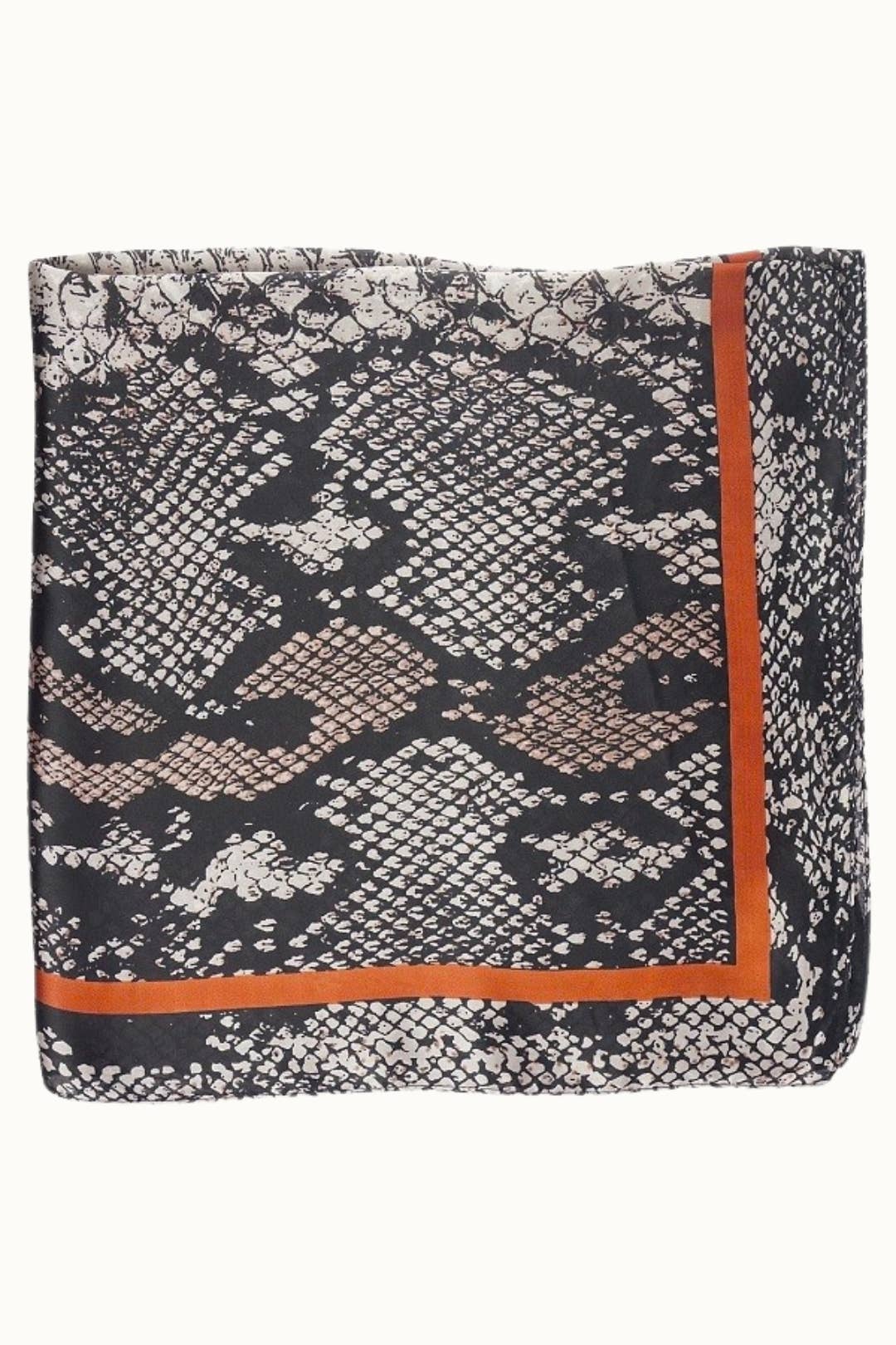 So Silky Satin Neckerchief Scarf - Rust