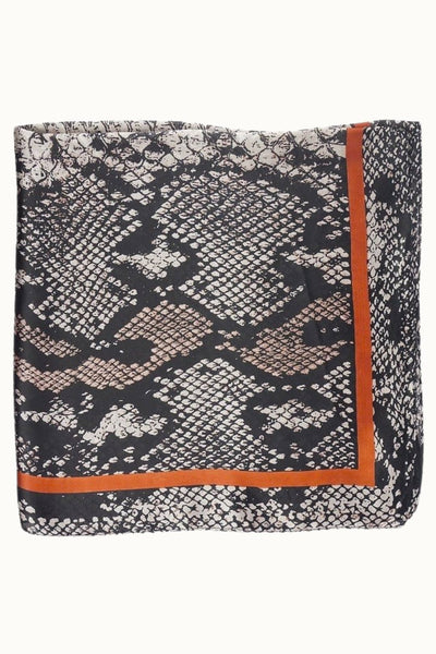 So Silky Satin Neckerchief Scarf - Rust