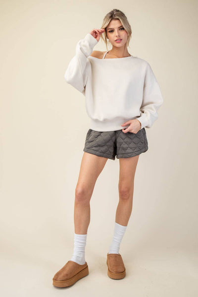 Off Shoulder Sweatshirt