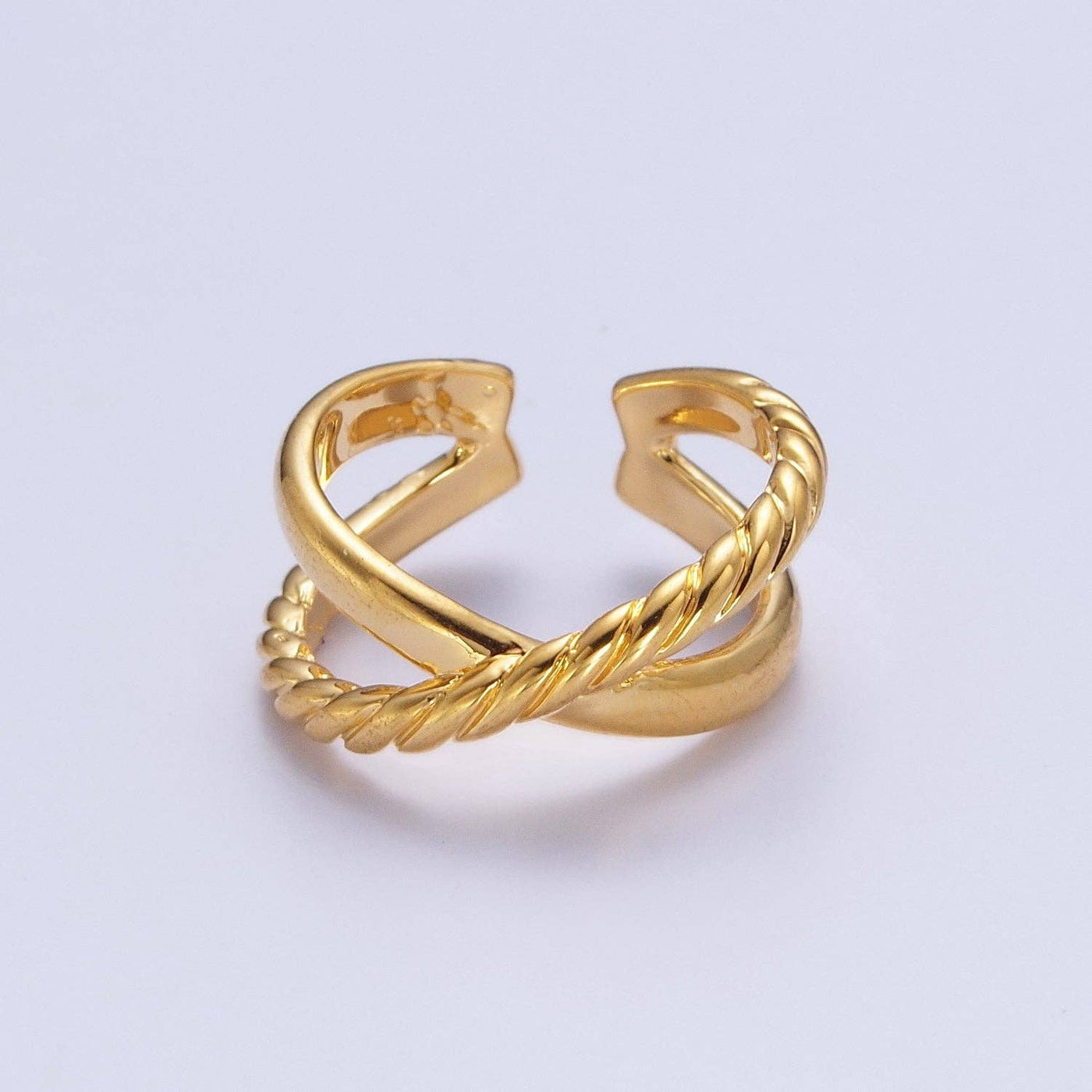 Adjustable 24K Gold Filled Double Band Ring