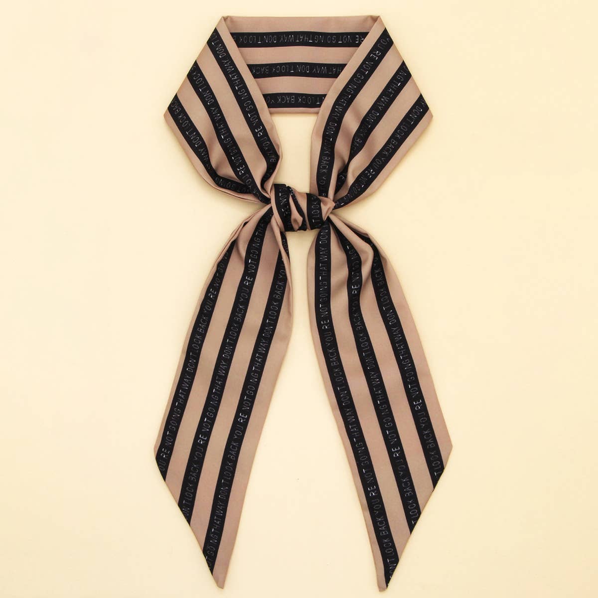 Neutral Striped Hair Ribbon