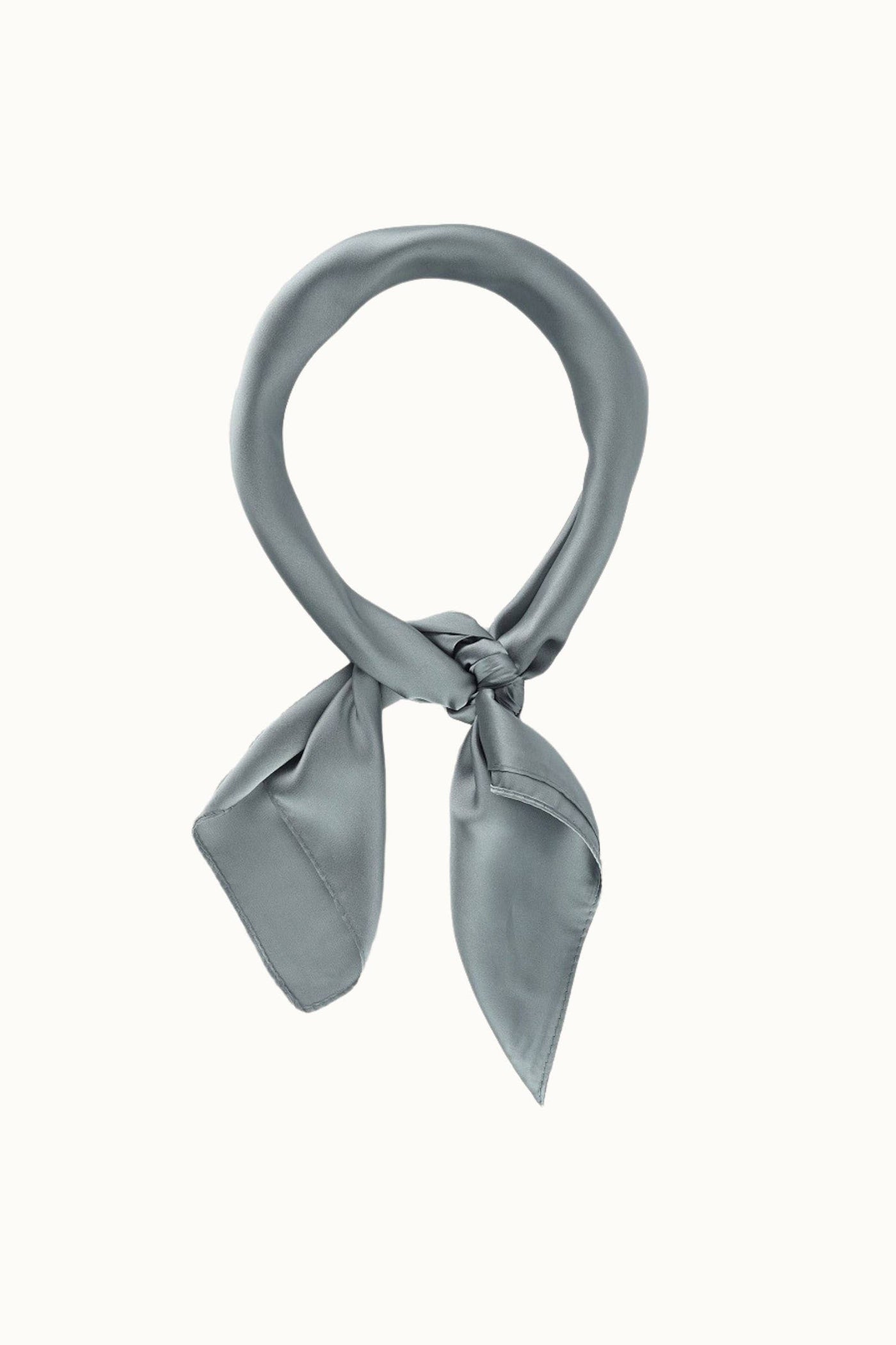 So Silky Satin Neckerchief Scarf - Gray
