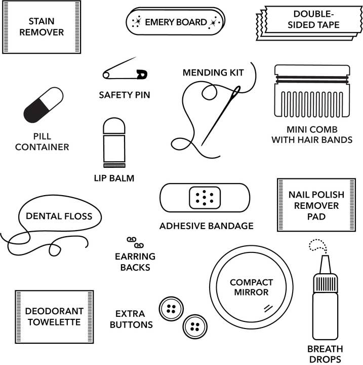 Vegan Leather Tassel Minimergency Kit
