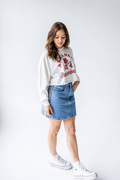 Arkansas Archival Arch Cropped Longsleeve