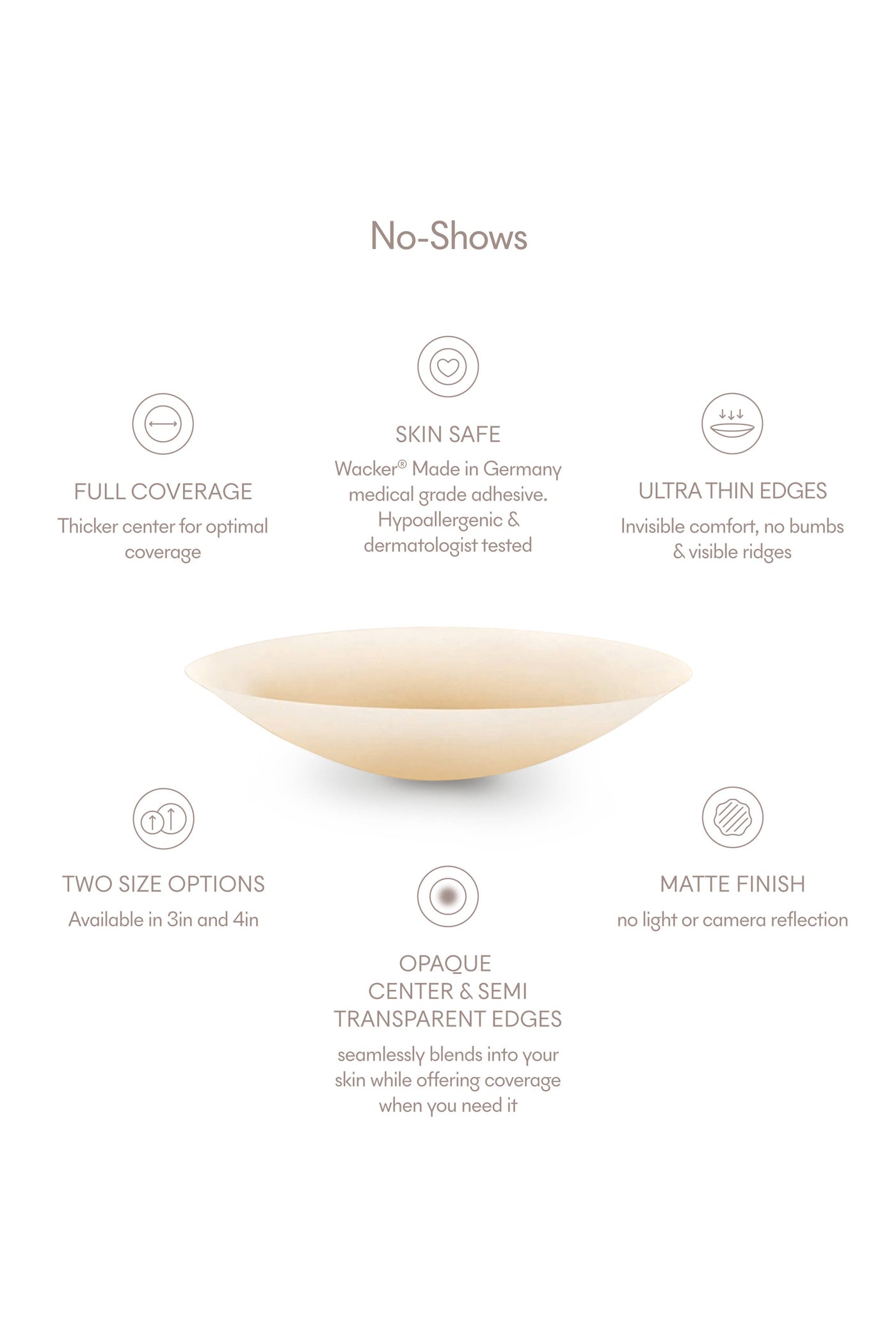 No-Show (Round) | Reuasble Adhesive Nipple Covers